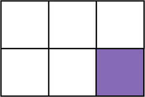 Violet Rectangle Fraction 1:6