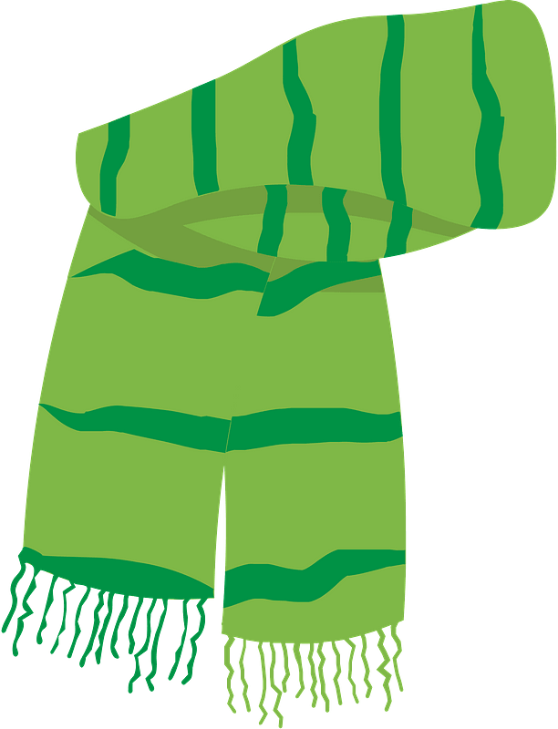 Green christmas scarf