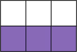 Violet Rectangle Fraction 3:6