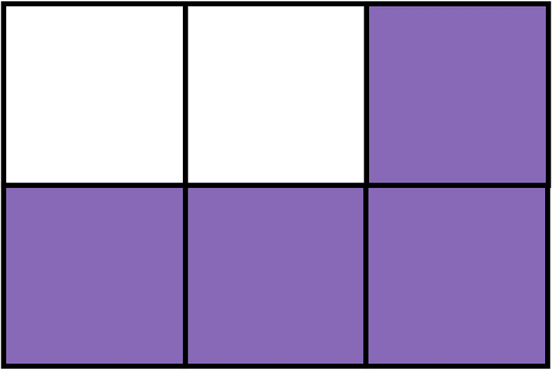 Violet Rectangle Fraction 4:6