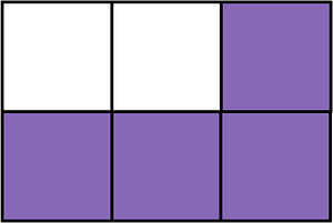 Violet Rectangle Fraction 4:6