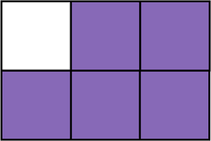 Violet Rectangle Fraction 5:6