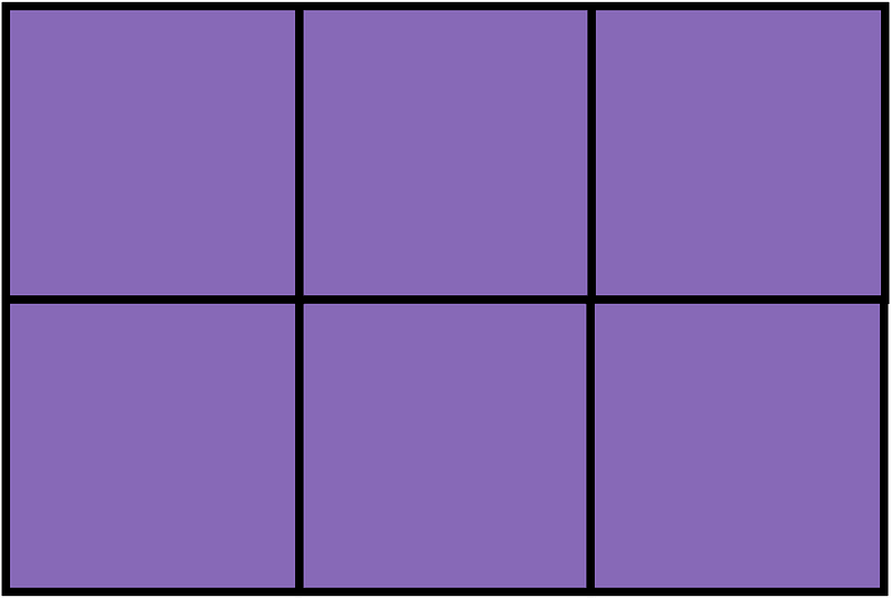 Violet Rectangle Fraction 6:6