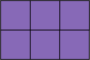 Violet Rectangle Fraction 6:6