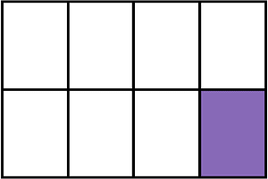 Violet Rectangle Fraction 1:8