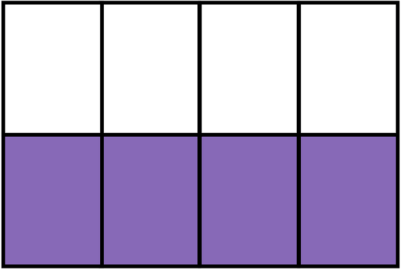 Violet Rectangle Fraction 4:8