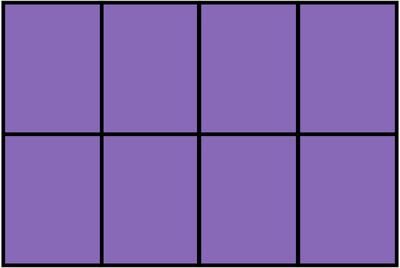 Violet Rectangle Fraction 8:8