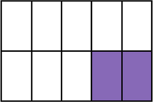 Violet Rectangle Fraction 2:10