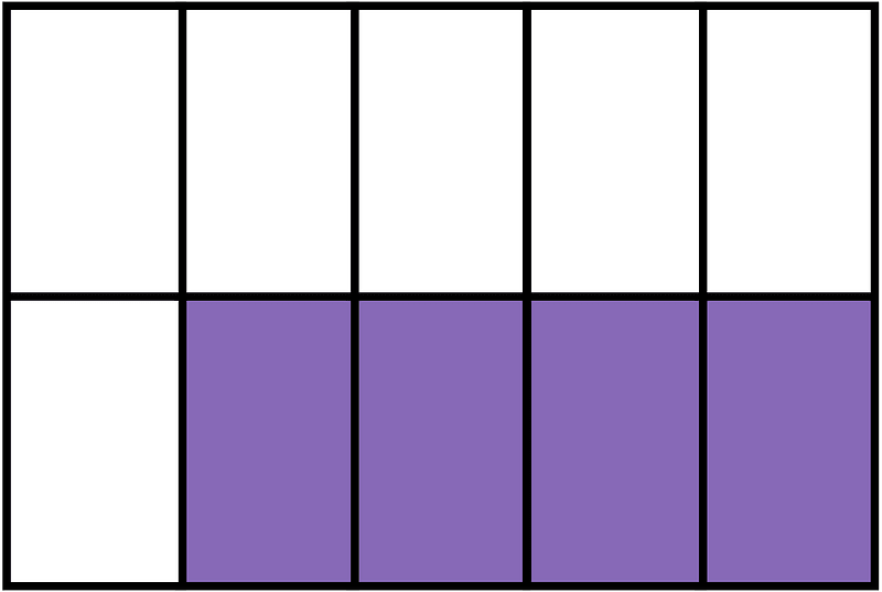 Violet Rectangle Fraction 4:10