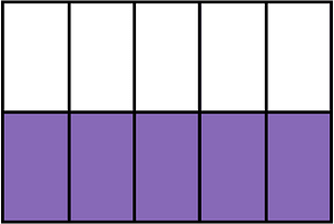 Violet Rectangle Fraction 5:10