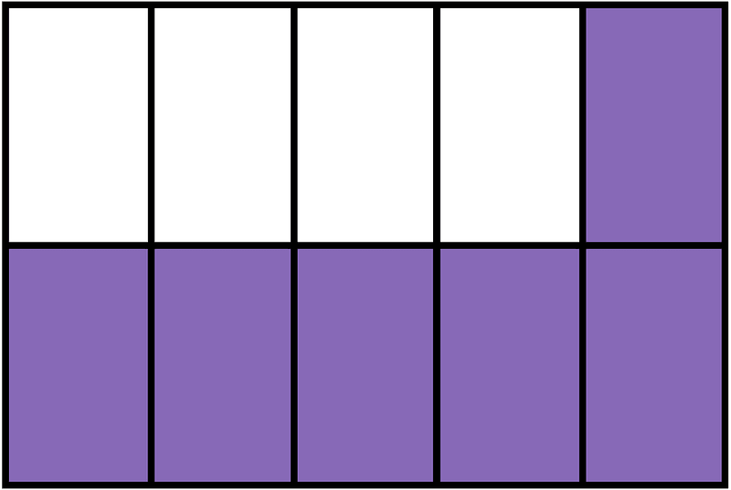 Violet Rectangle Fraction 6:10