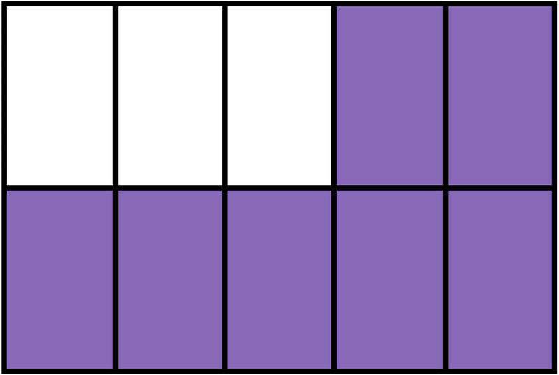 Violet Rectangle Fraction 7:10