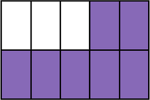 Violet Rectangle Fraction 7:10