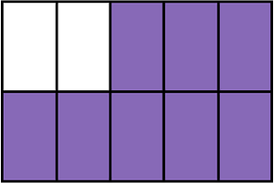 Violet Rectangle Fraction 8:10