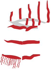Red white christmas scarf