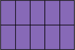 Violet Rectangle Fraction 10:10