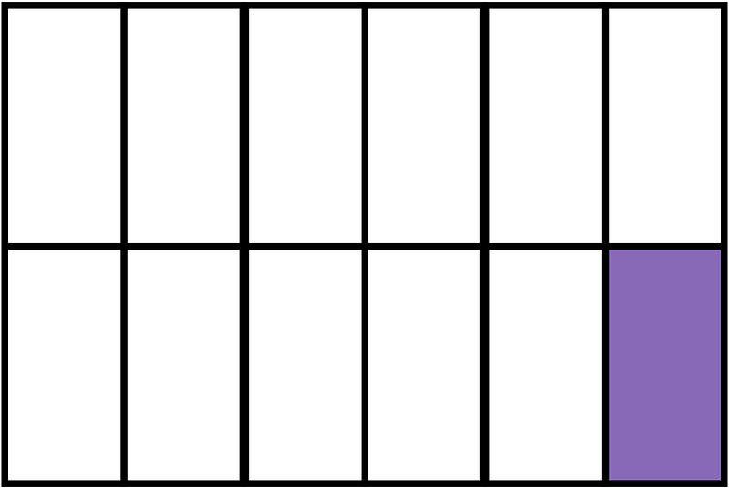 Violet Rectangle Fraction 1:12