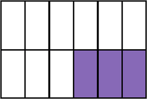 Violet Rectangle Fraction 3:12