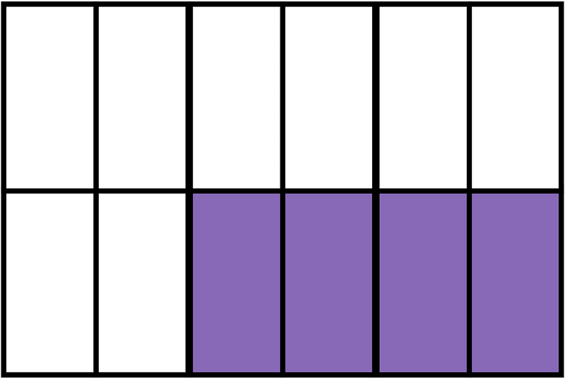 Violet Rectangle Fraction 4:12