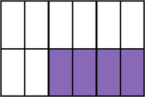 Violet Rectangle Fraction 4:12