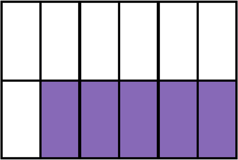 Violet Rectangle Fraction 5:12