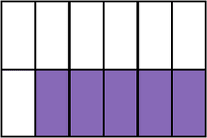 Violet Rectangle Fraction 5:12