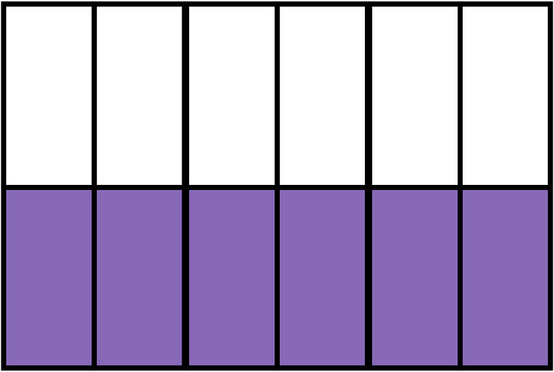 Violet Rectangle Fraction 6:12