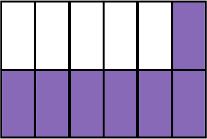 Violet Rectangle Fraction 7:12