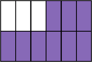 Violet Rectangle Fraction 9:12