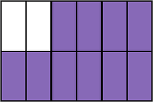 Violet Rectangle Fraction 10:12