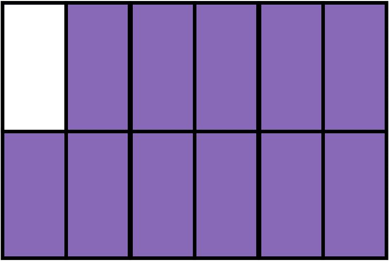 Violet Rectangle Fraction 11:12