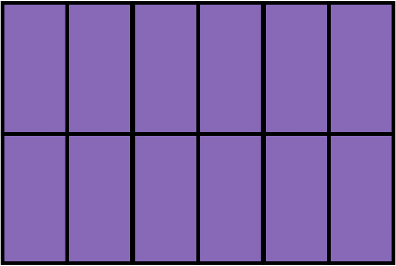 Violet Rectangle Fraction 12:12