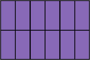 Violet Rectangle Fraction 12:12