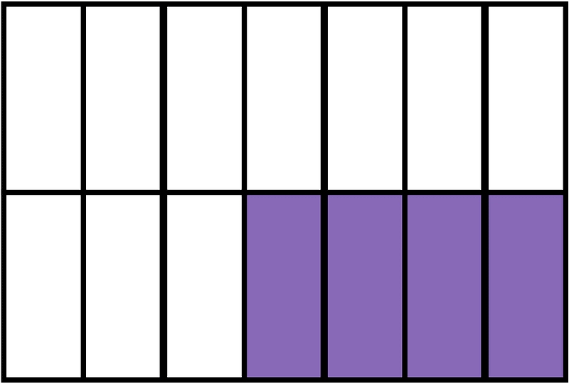 Violet Rectangle Fraction 4:14