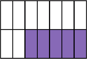 Violet Rectangle Fraction 5:14