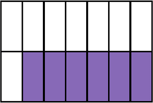 Violet Rectangle Fraction 6:14