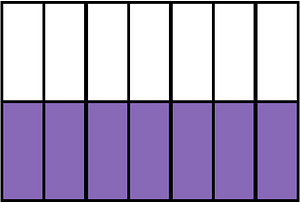 Violet Rectangle Fraction 7:14