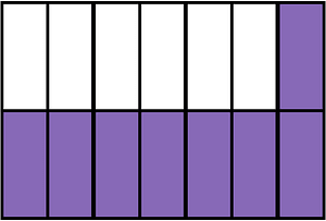 Violet Rectangle Fraction 8:14