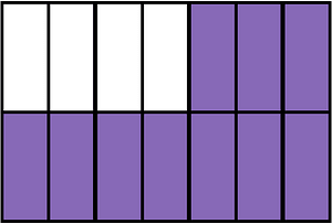Violet Rectangle Fraction 10:14
