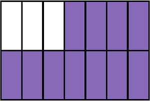 Violet Rectangle Fraction 11:14