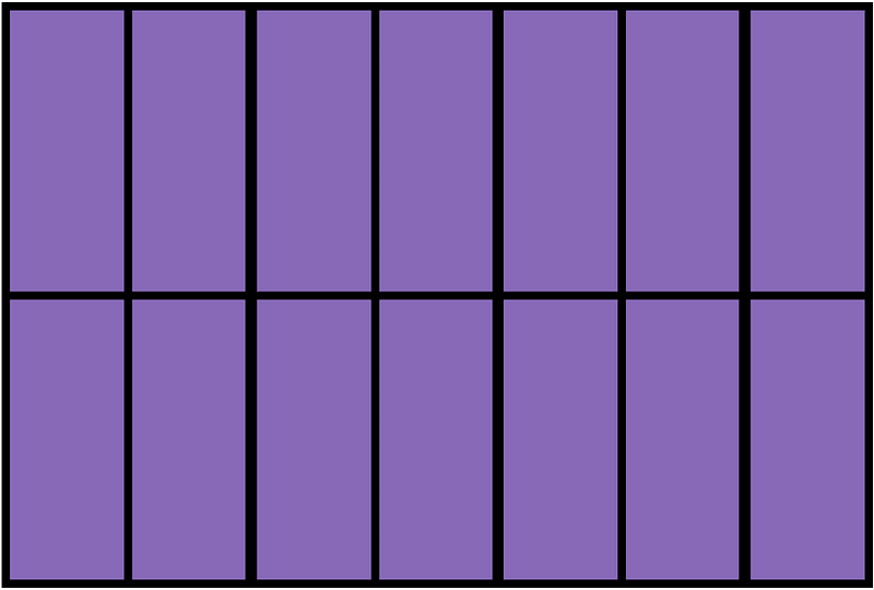 Violet Rectangle Fraction 14:14