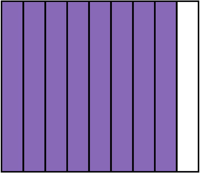 Violet Rectangle Fraction 8:9
