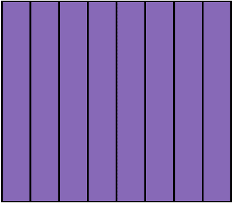 Violet Rectangle Fraction 8:8