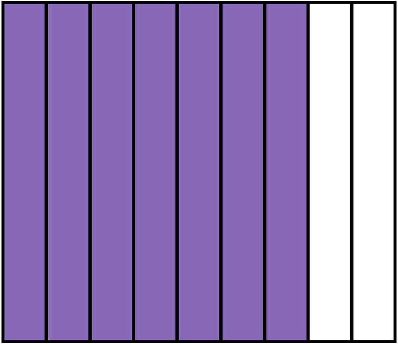 Violet Rectangle Fraction 7:9