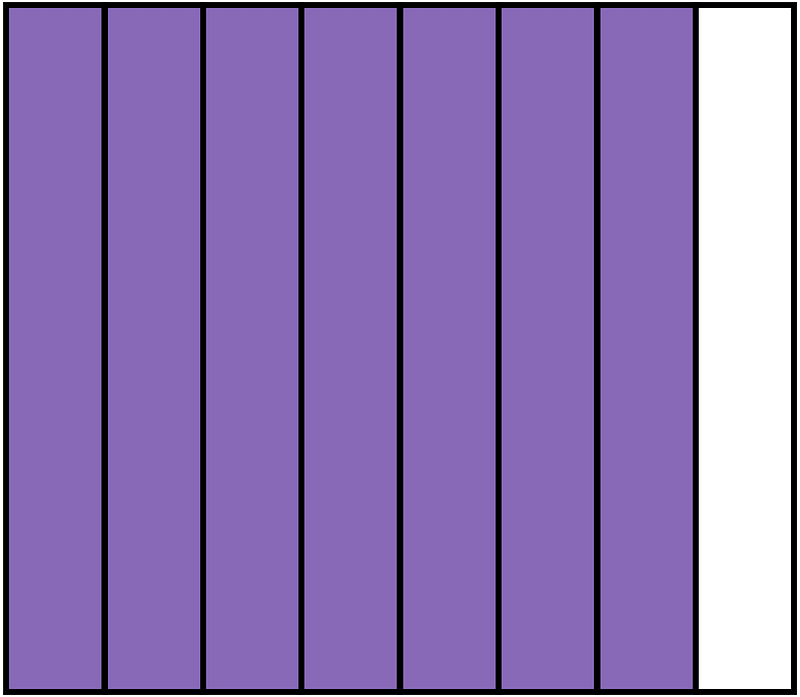 Violet Rectangle Fraction 7:8
