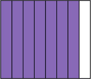 Violet Rectangle Fraction 7:8