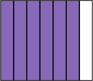 Violet Rectangle Fraction 6:7