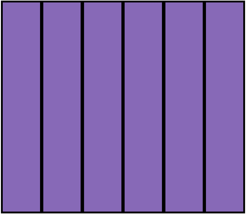 Violet Rectangle Fraction 6:6