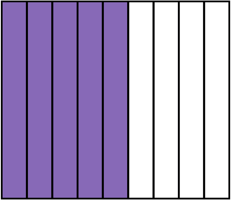 Violet Rectangle Fraction 5:9