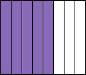 Violet Rectangle Fraction 5:8